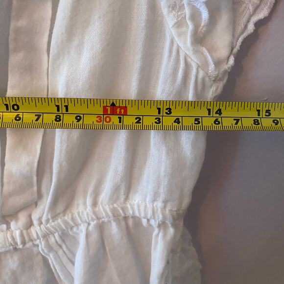 Maeve by Anthropologie Women's size 2 White Janice Embroidered Eyelet Blouse - Picture 8 of 10